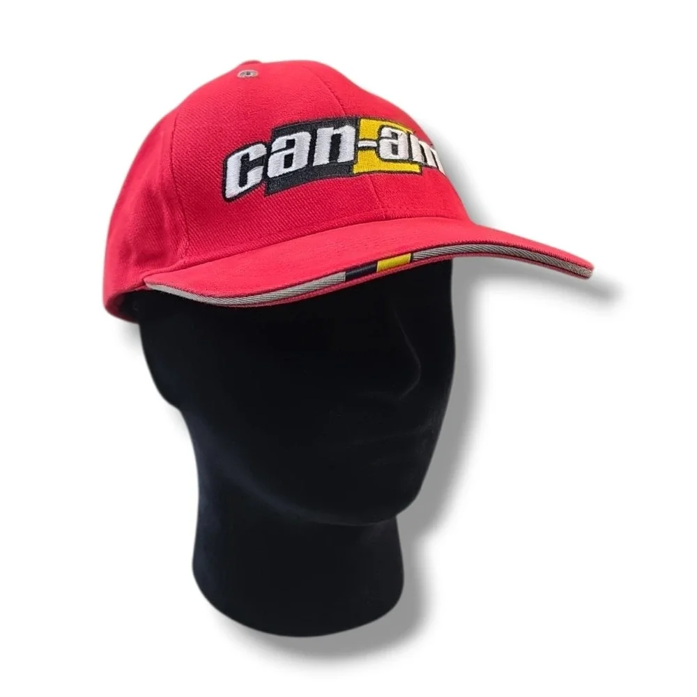 Genuine Can Am Embroidered BRP Adjustable Strap Back Red Baseball Cap Hat